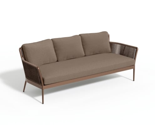 Brown Sofa 3D Rendering