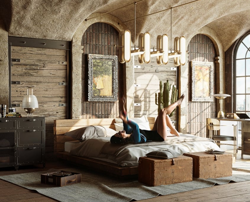 AI in Lifestyle Campaigns: Bedroom render