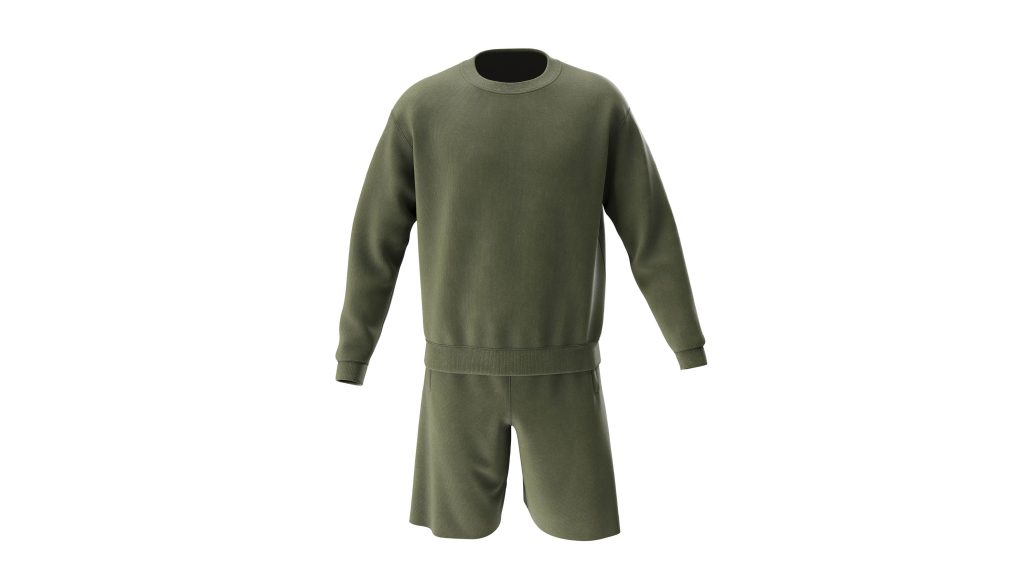 3D Product Modeling and Rendering of Green Outfit