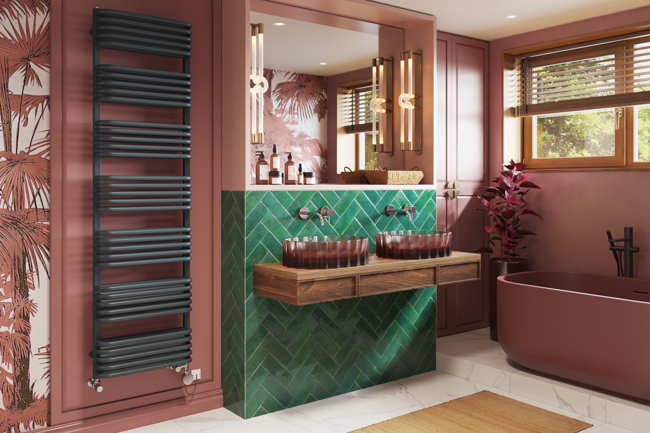 Vertical Radiator in a Bathroom Lifestyle