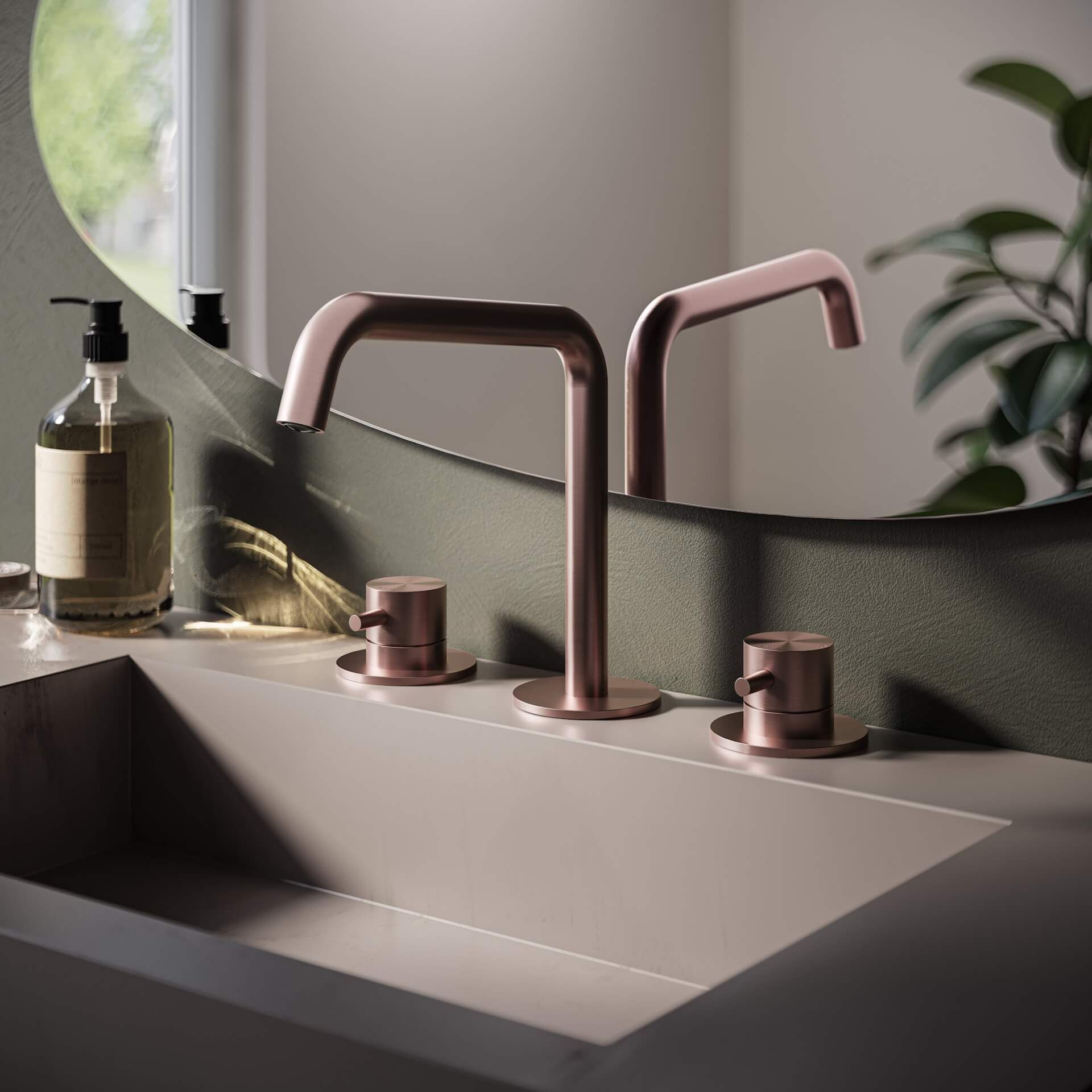 Bathroom Faucet Close-up 3D Rendering
