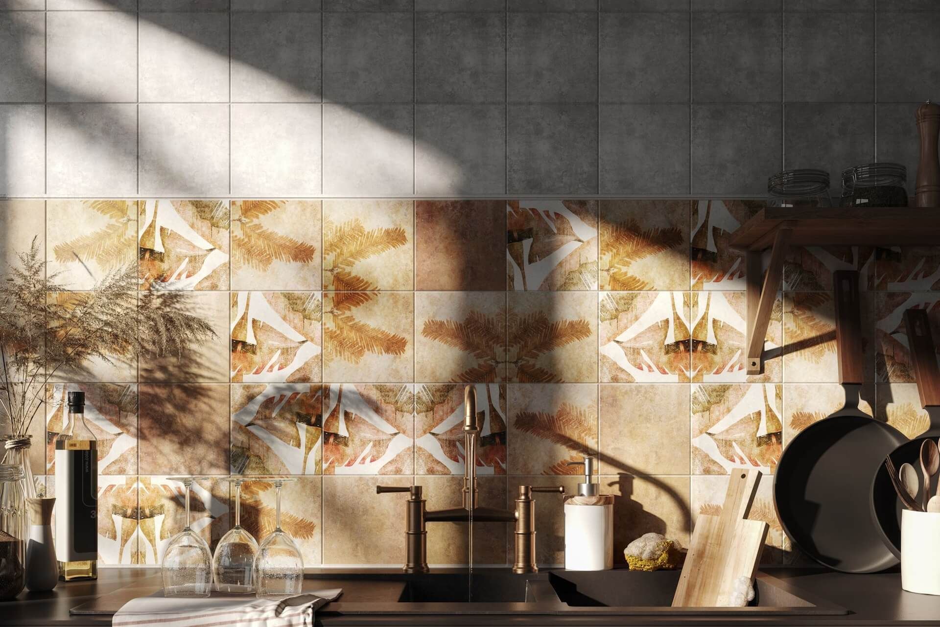 Kitchen Tile Close-up Rendering