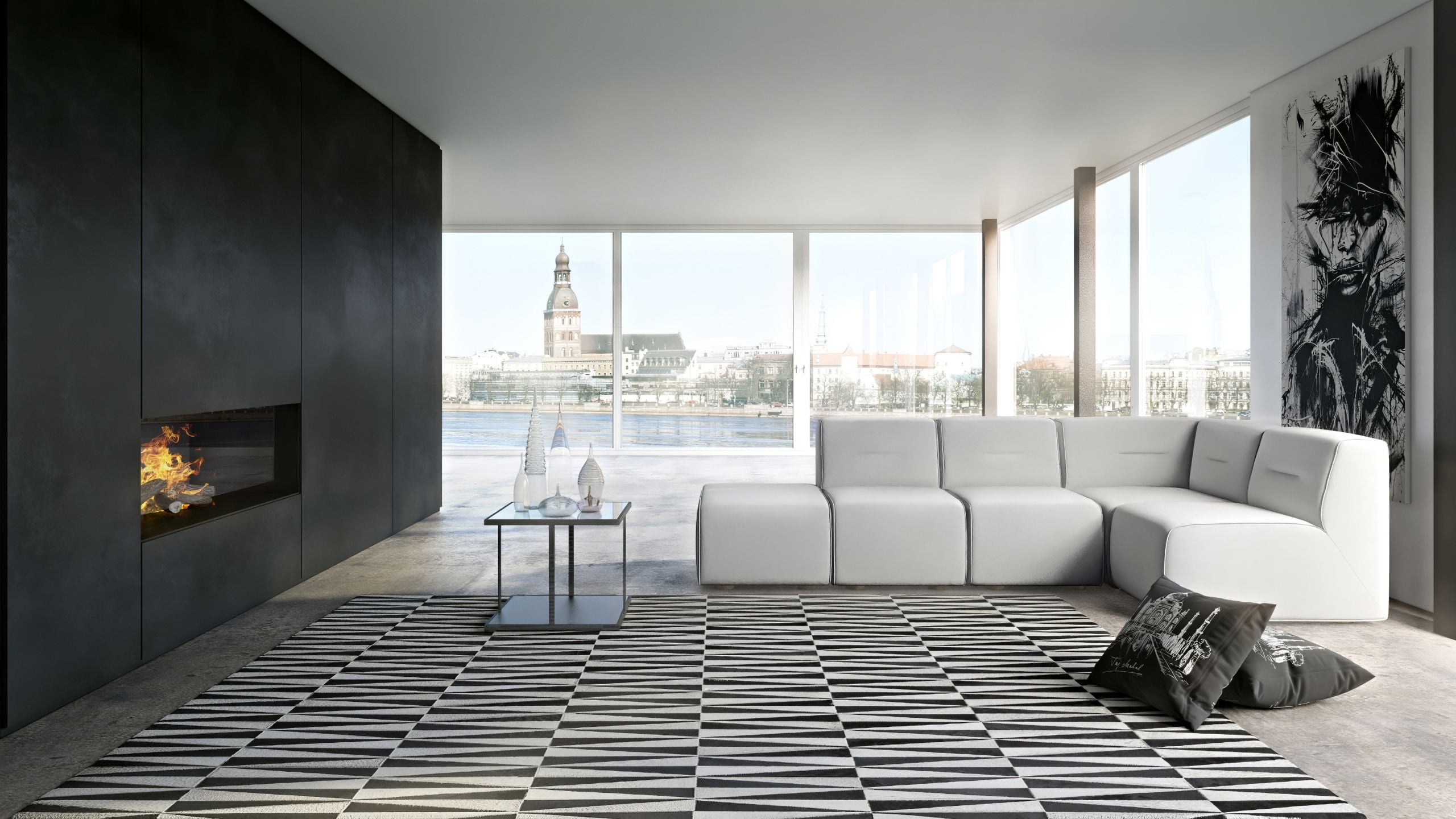 Stylish Room 3D Rendering