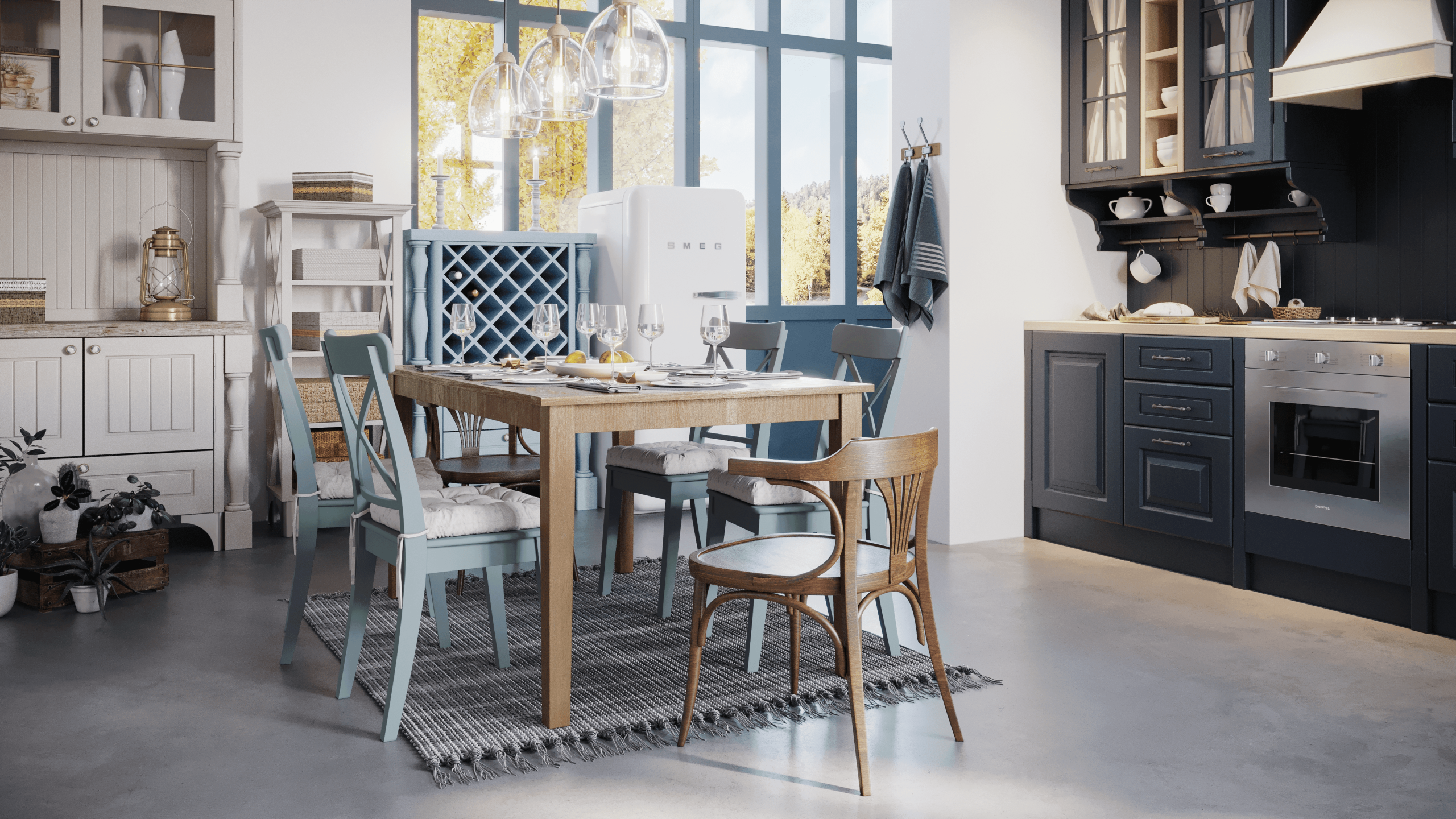 3d visualisation interior province kitchen