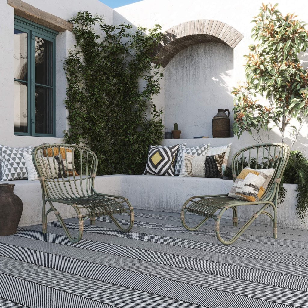 3D fittings Rendering in Outdoor Patio Scene