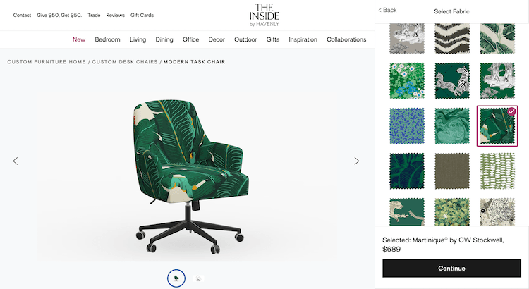Virtual Fabric Try-On for a Chair Design