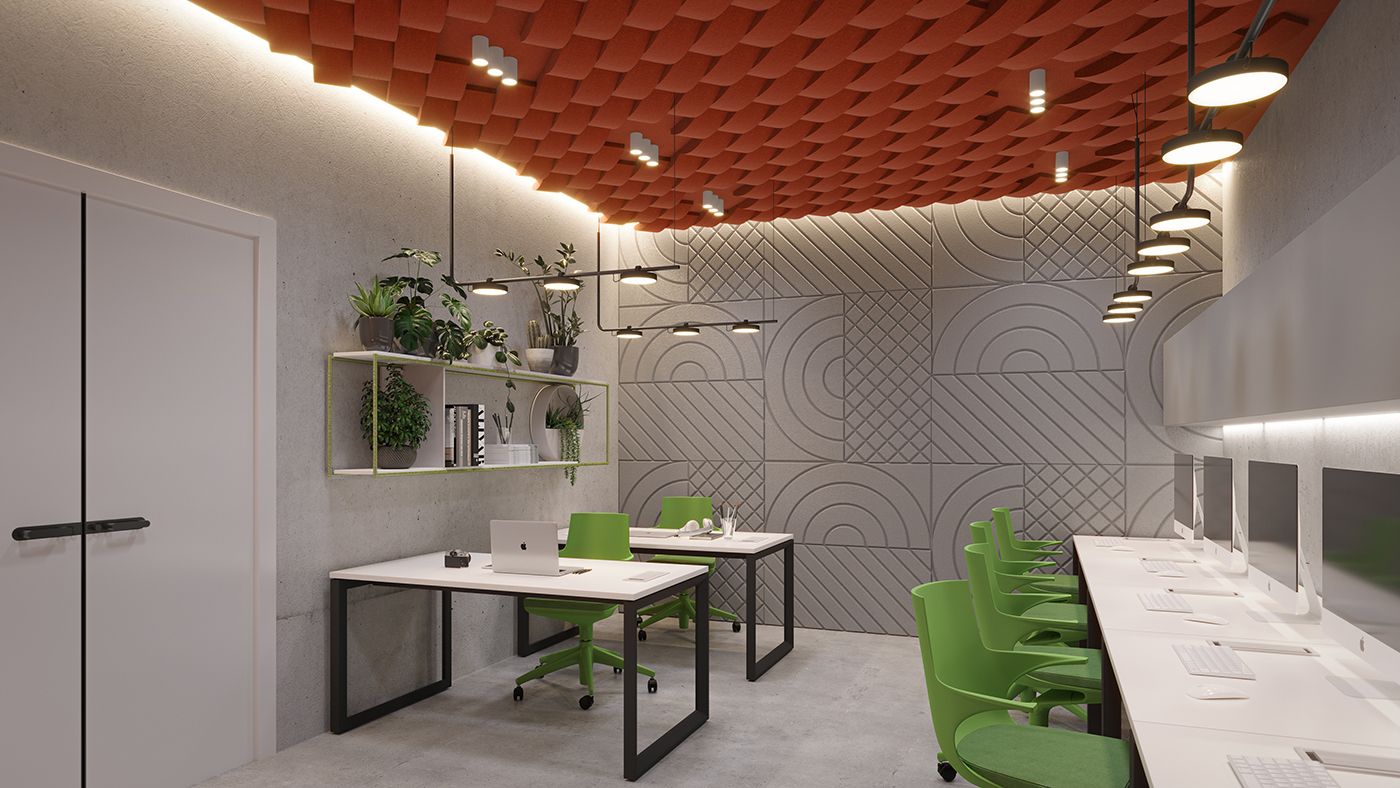 3D product modelling for advertising: office furniture lifestyle CGI scene