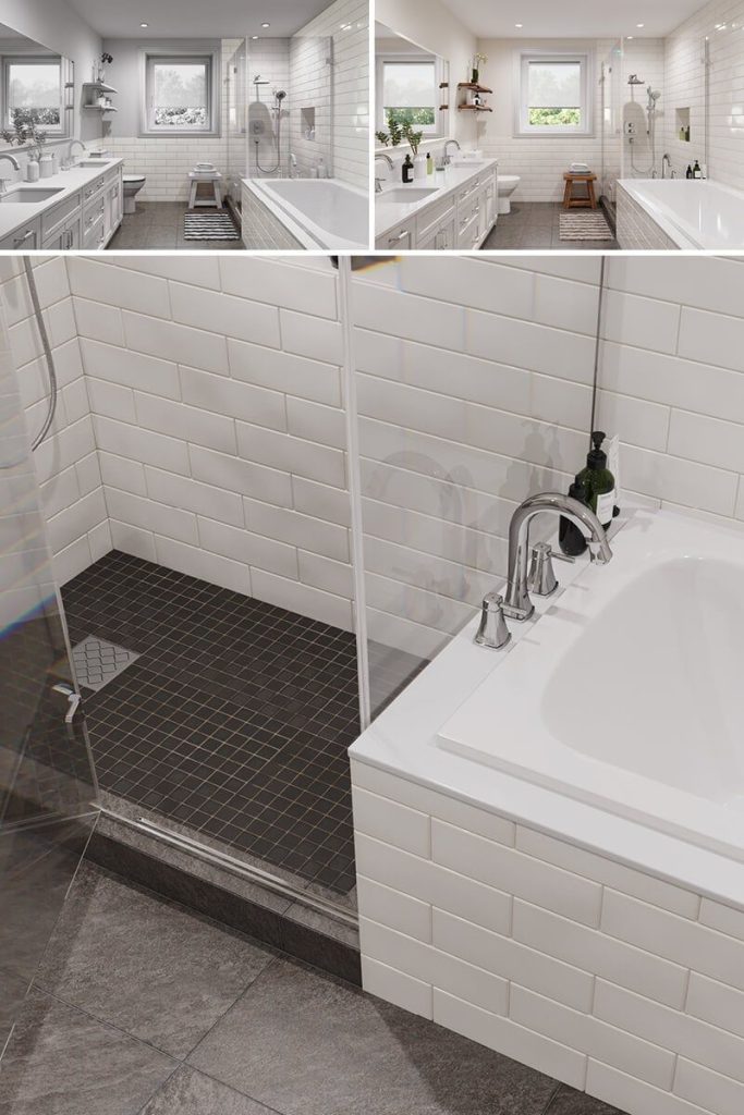 3D Interior Visualization of Modern Bathroom Design