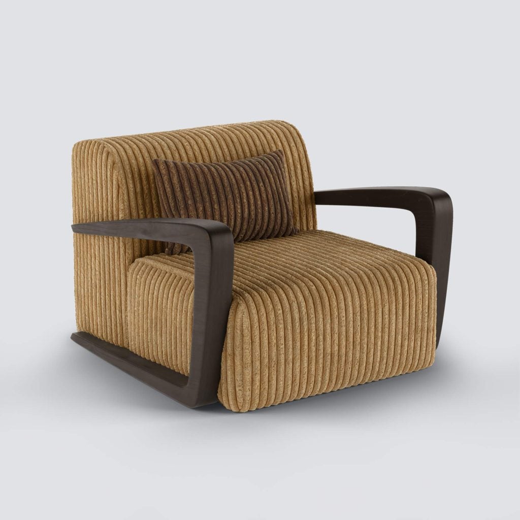 3D Furniture Modeling and Rendering of stylish Armchair