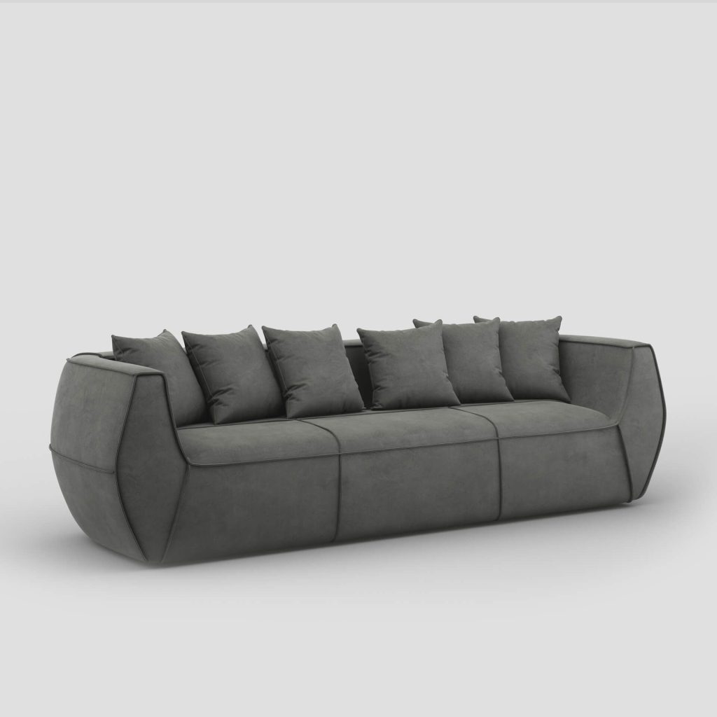 3D Furniture Rendering of Modern Sofa – High-Quality Visualization
