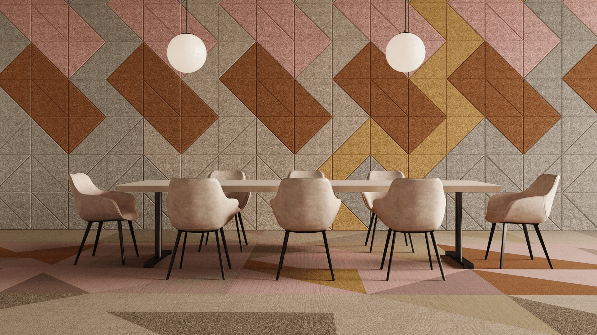 Lifestyle Rendering for Acoustic Panels Marketing