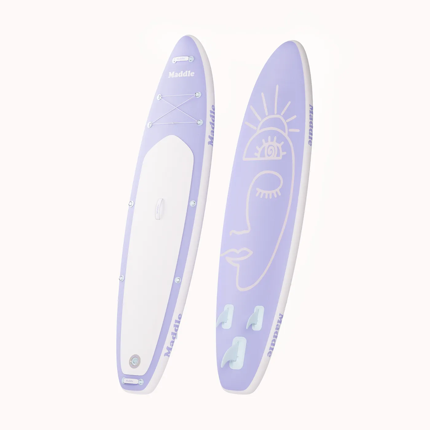 Soft Blue Paddle boards 3D rendering