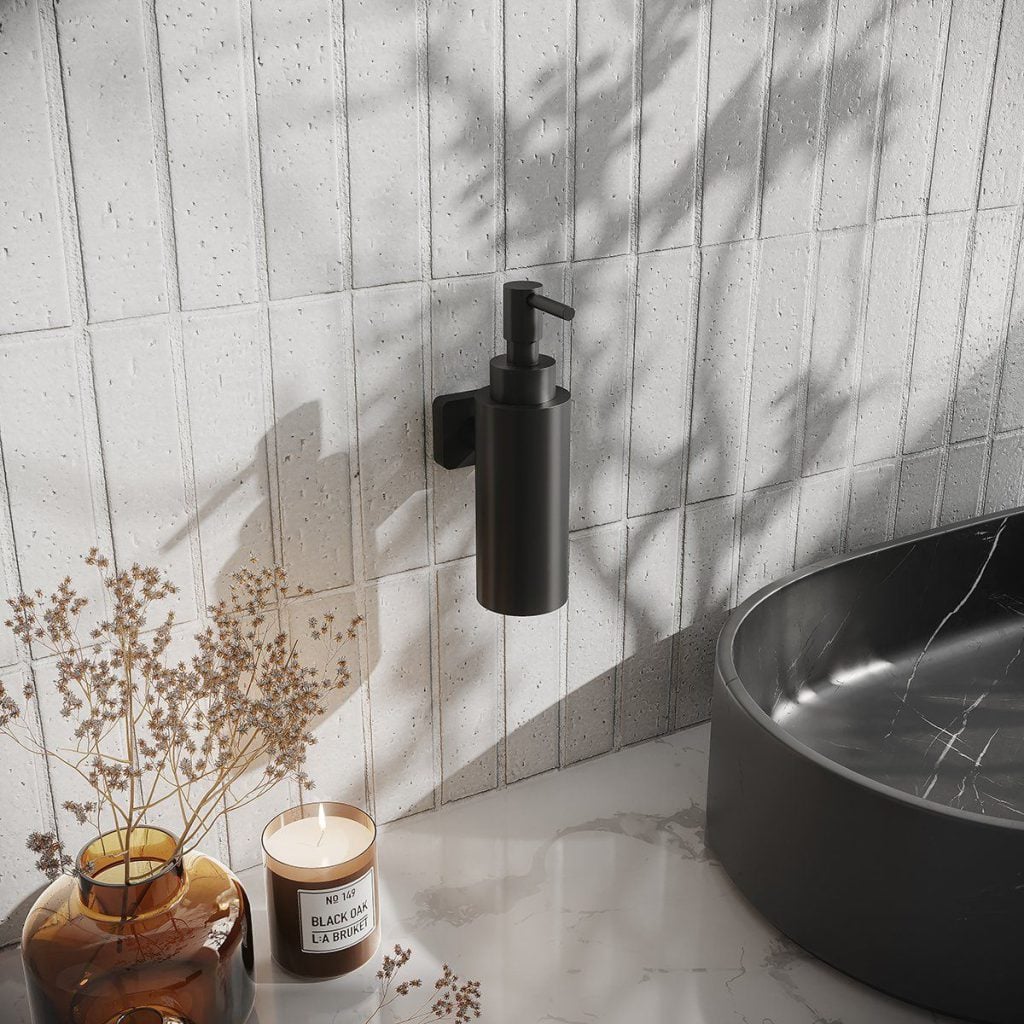 Photorealistic 3D Bathroom Interior Rendering with trendy Accessories