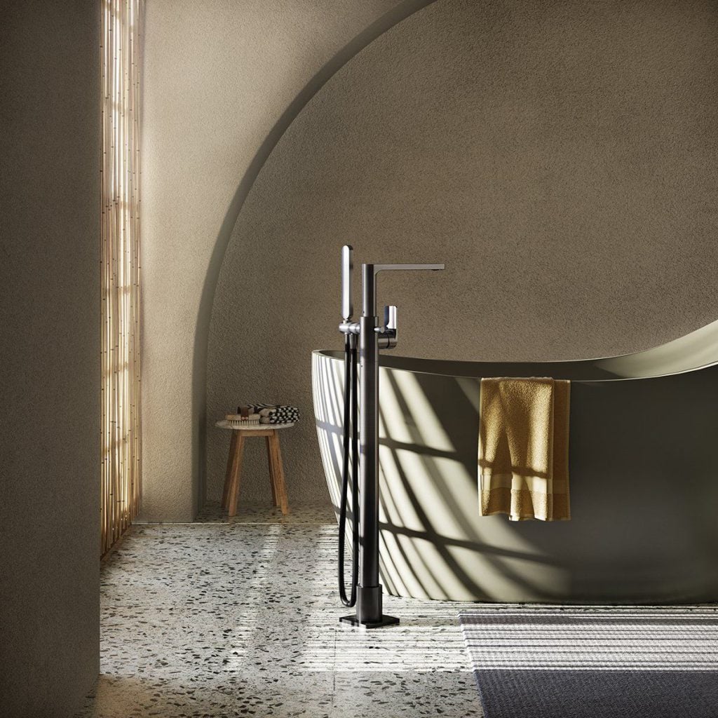 Photorealistic 3D Bathroom Interior Rendering with Modern Fixtures