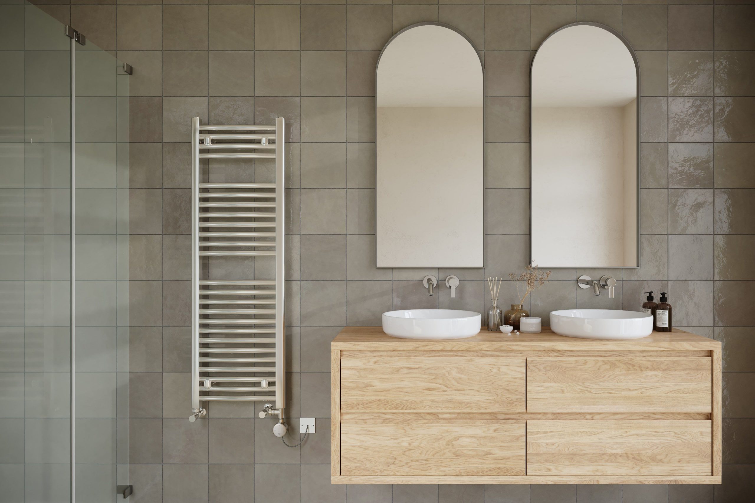Heated Towel Warmer 3D Lifestyle Visualization