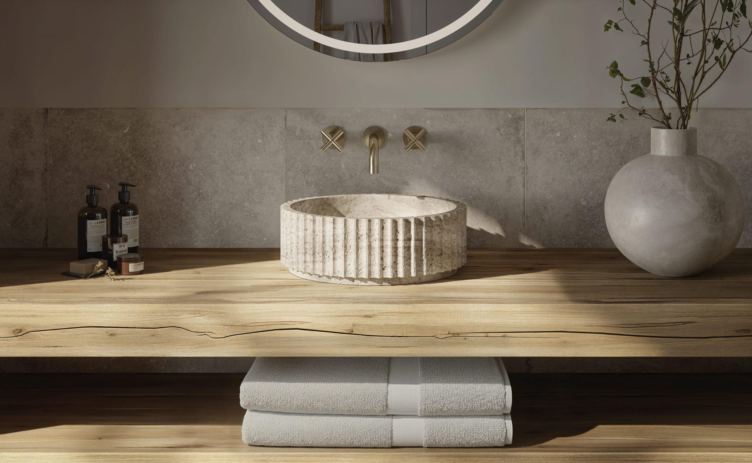 Marble Sink Lifestyle Rendering