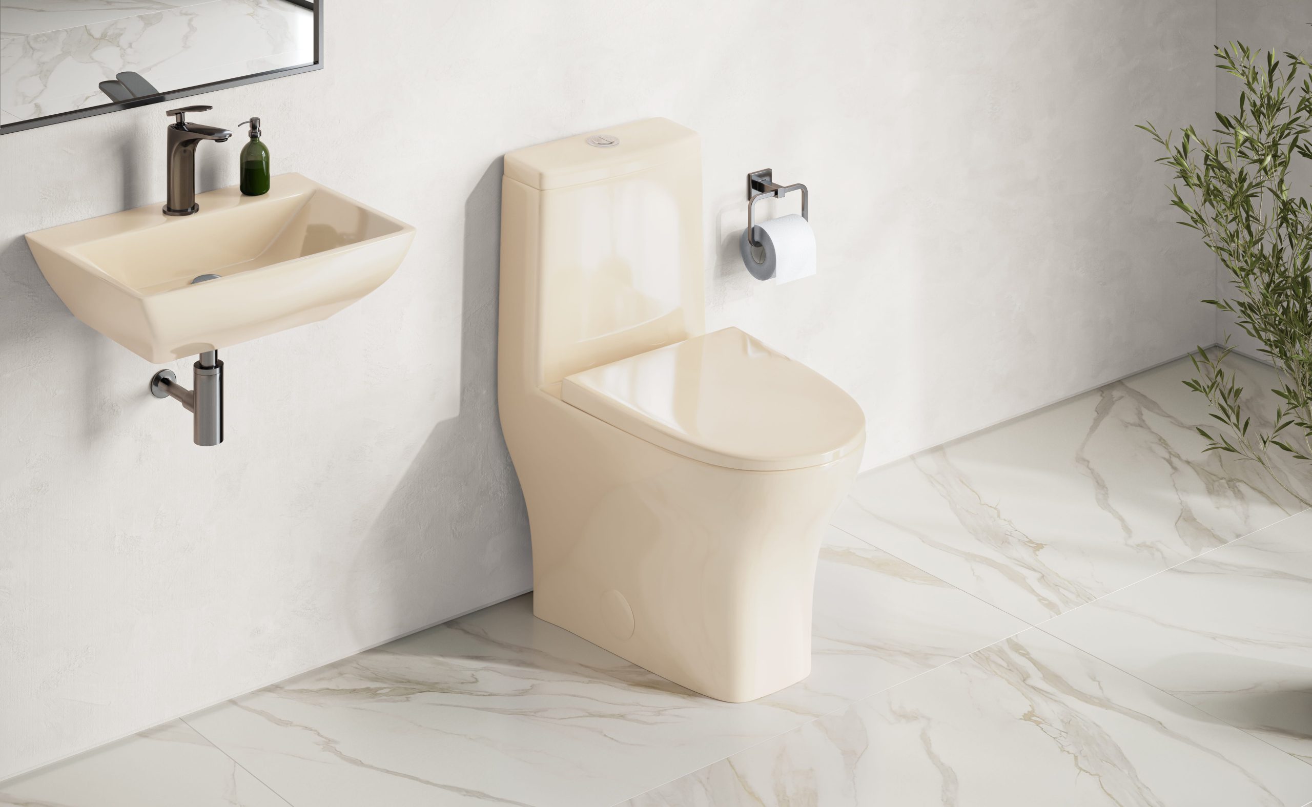 Beige Toilet Hero 3D Shot