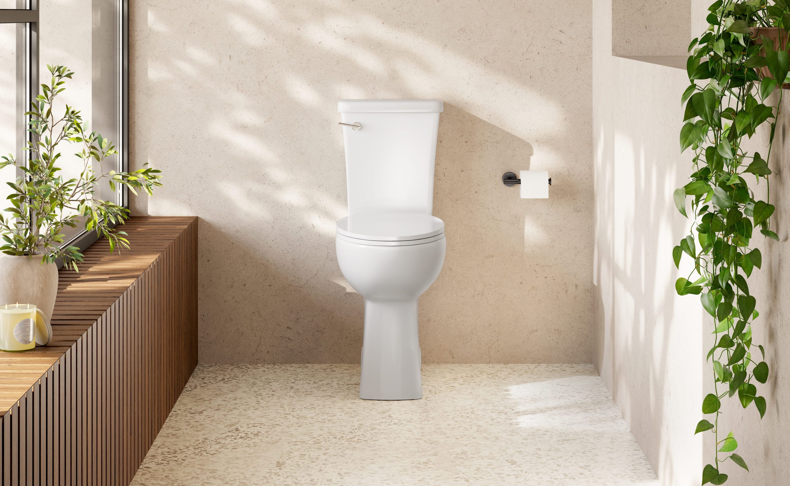 Hero shot for a toilet: Front view