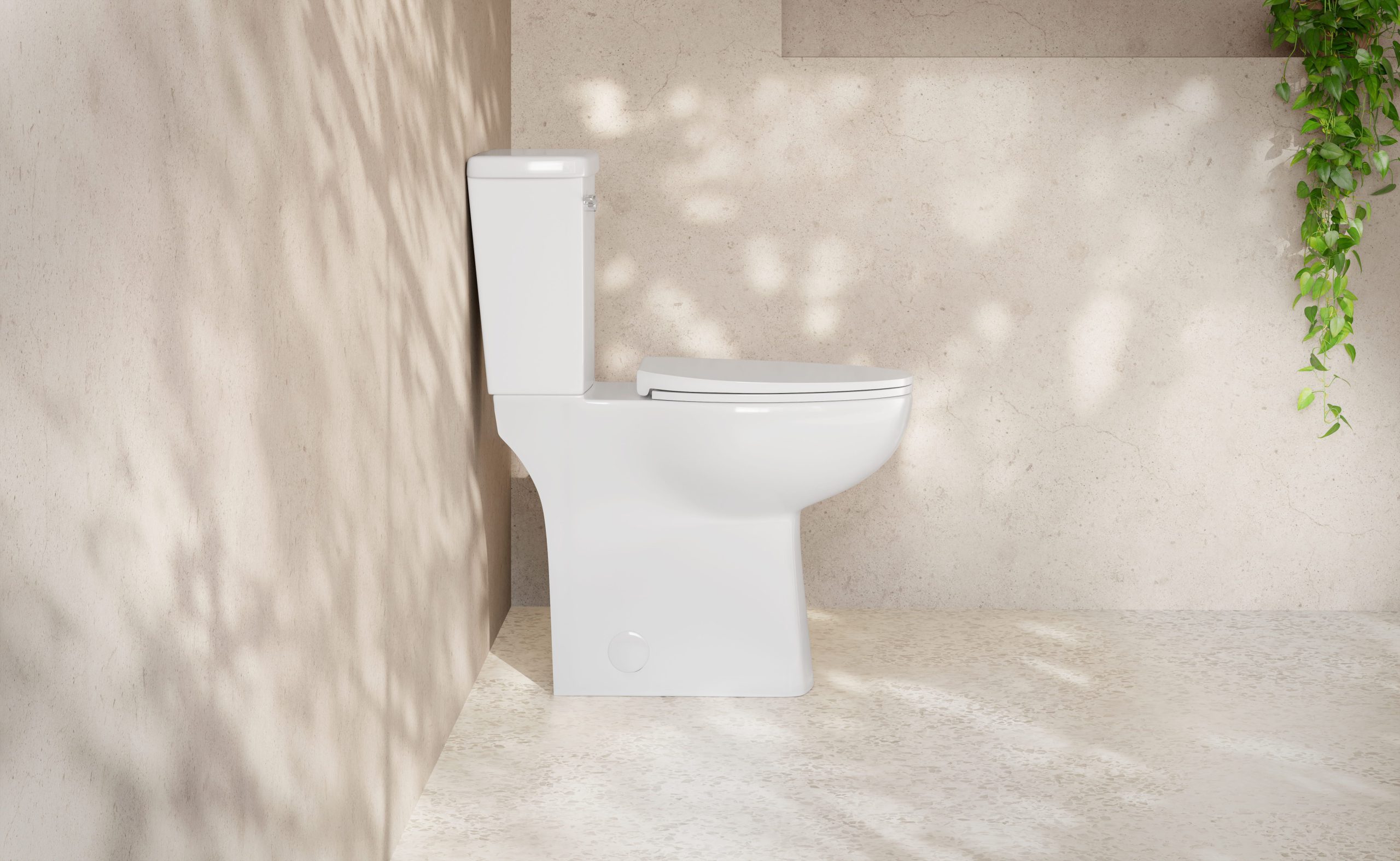 Hero shot for a toilet: Side view