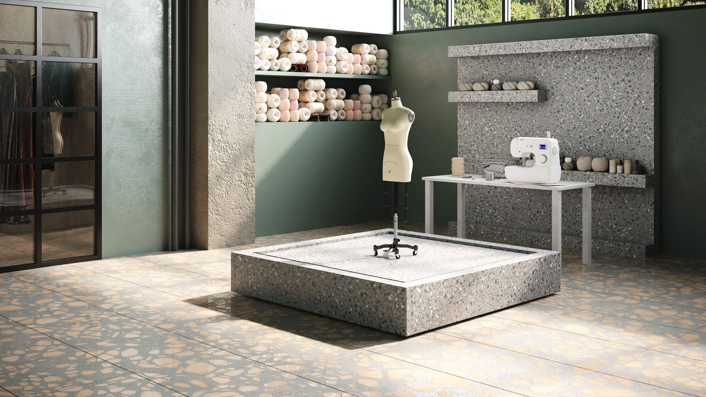 Tiles 3D Visualization with Natural Texturing