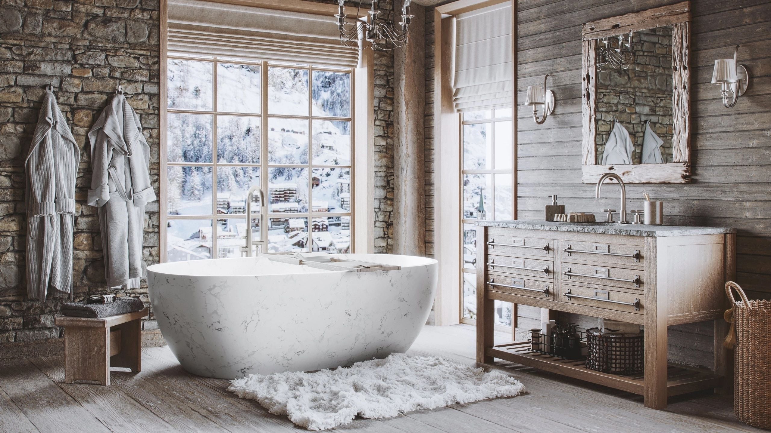 3D rendering versatility — bathroom interior product showcase