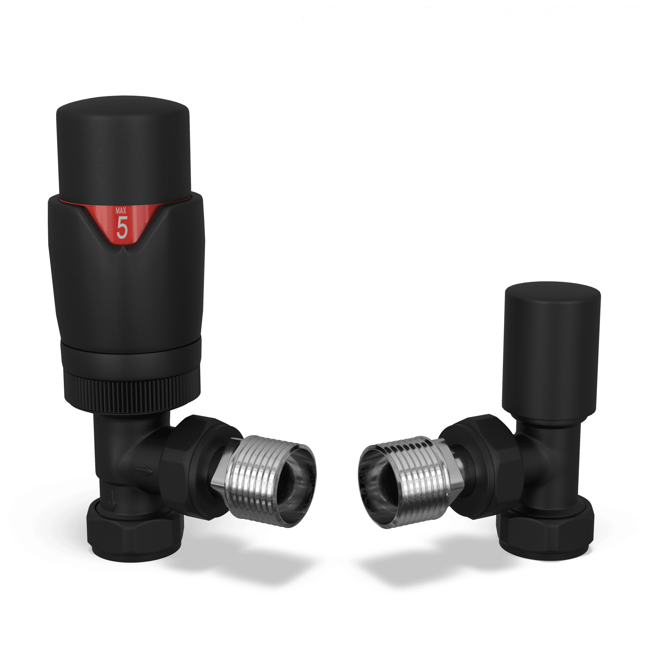Black Radiator Valve 3D Render