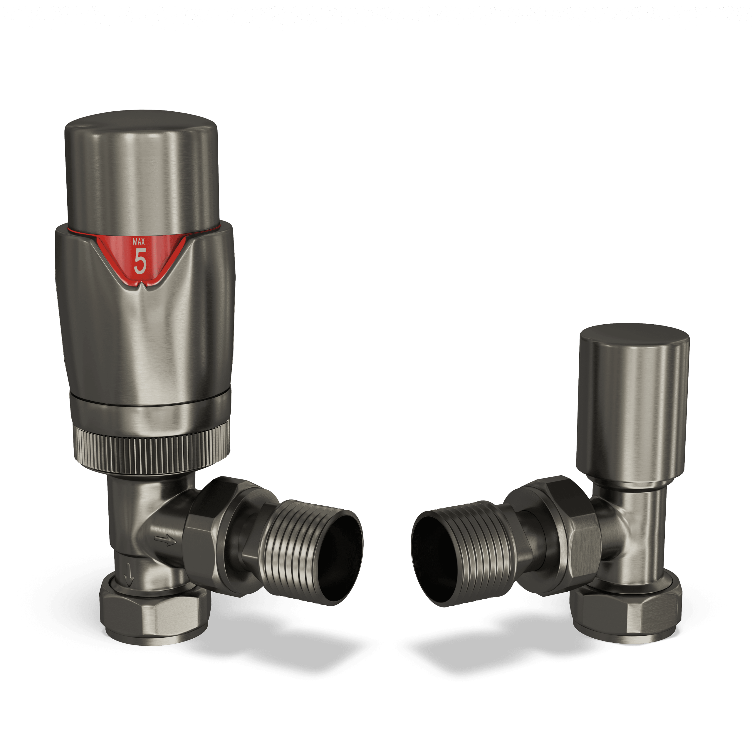 Chrome Radiator Valve 3D Rendering