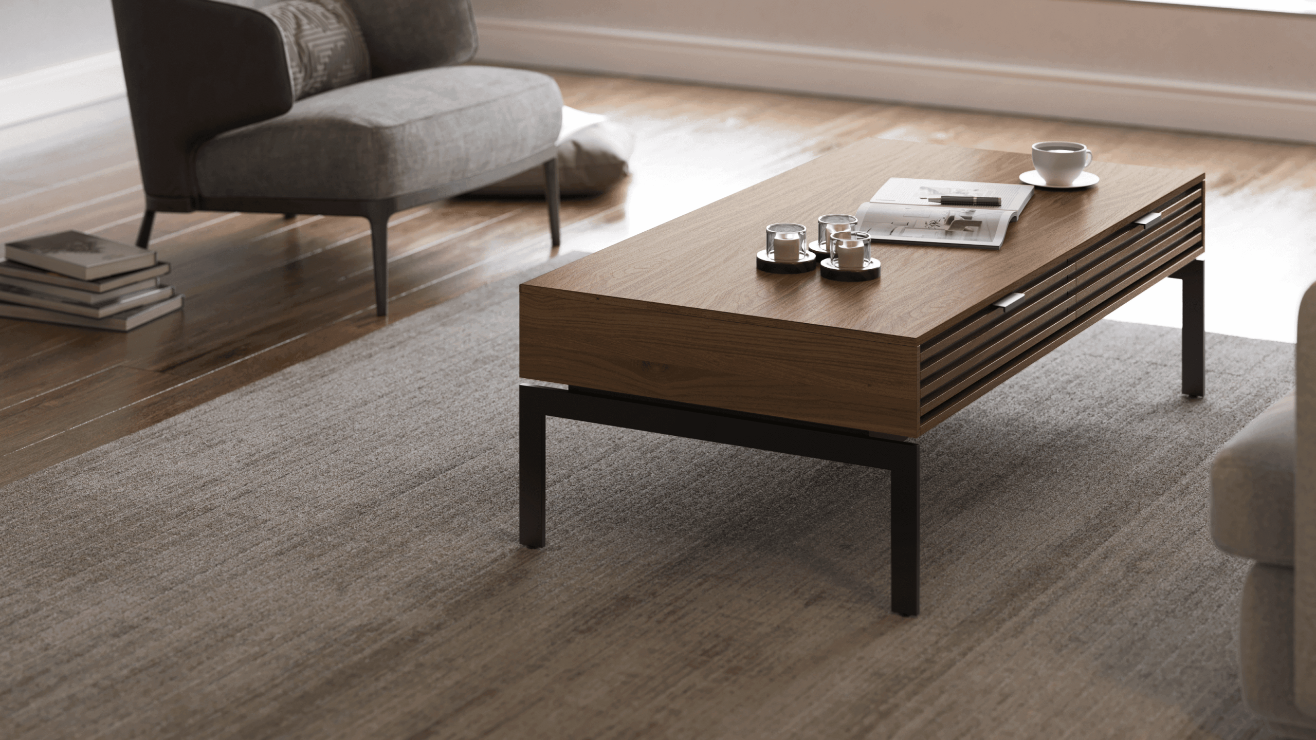 Brown Coffee Table CGI