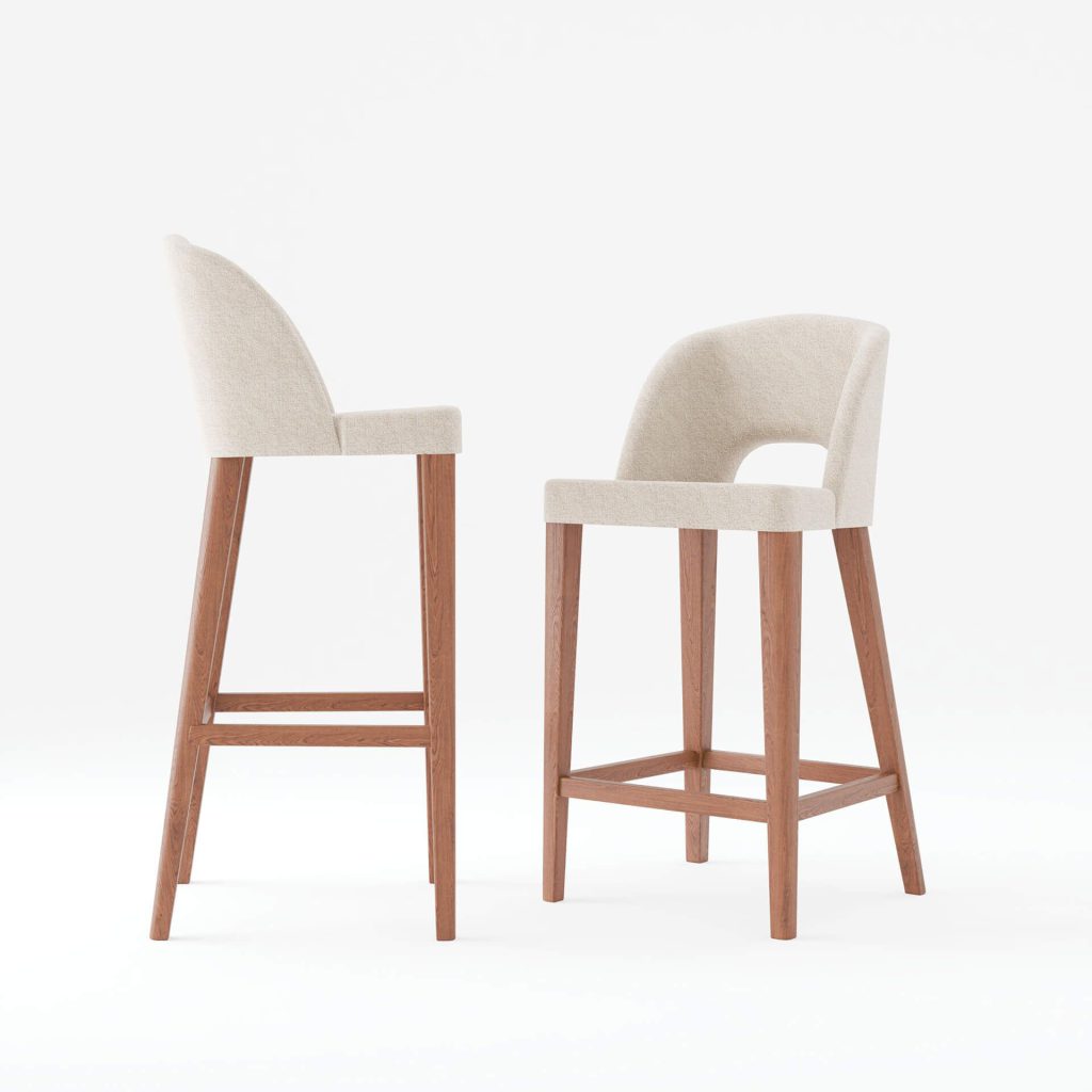 3D Furniture Modeling and Rendering of Modern Chairs