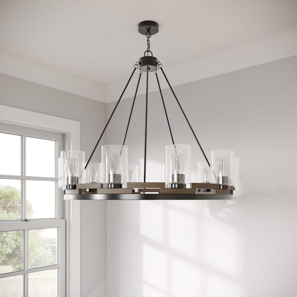 3D Interior Visualization of Modern Chandelier – Photorealistic Rendering