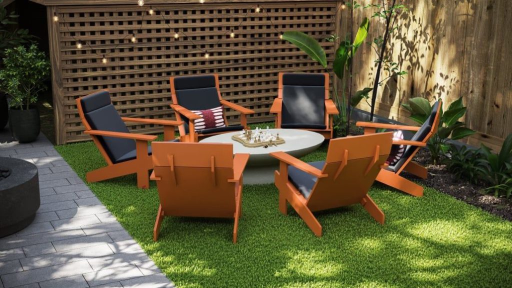 Furniture 3D Rendering of Outdoor Patio Set