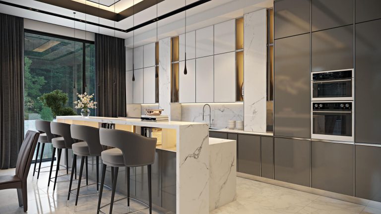 Kitchen Furniture Product 3D Visualization for Advertising