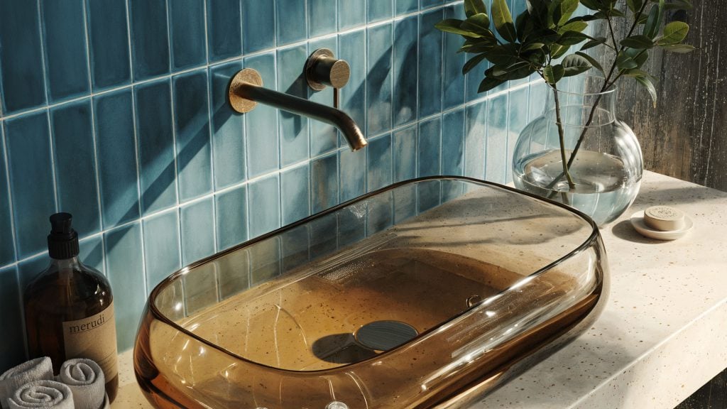 Photoreal 3D Interior Rendering of Modern Bathroom Sink