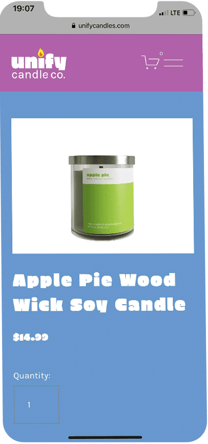 Unify Candle Shopping Cart