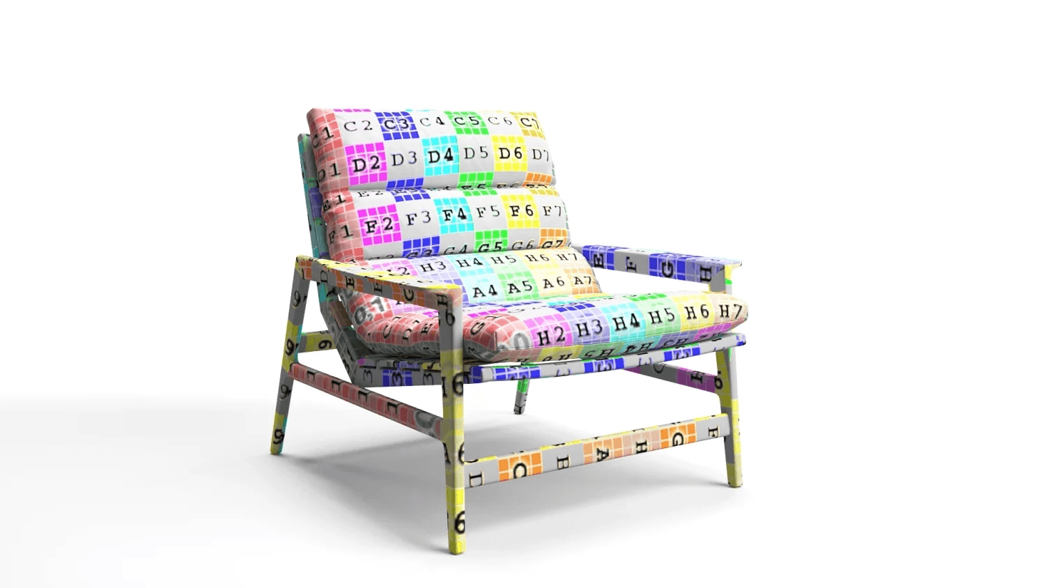 Texture mapping for a chair 3D model