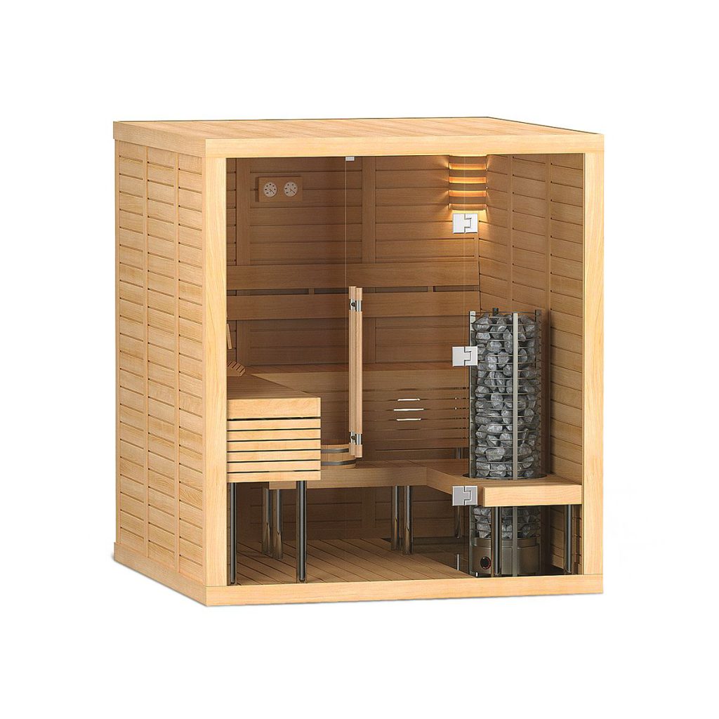 3D Furniture Modeling and Rendering of a Sauna Interior