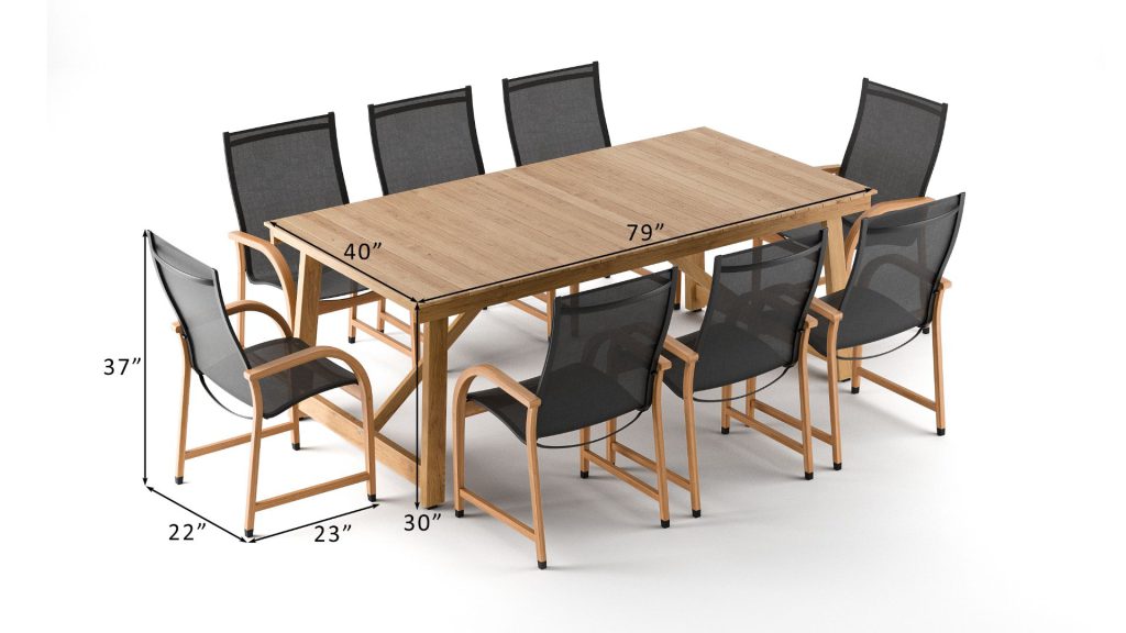3D Furniture Modeling and Rendering of Dining Set