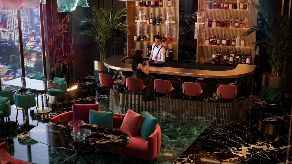 Luxury Bar Interior 3D Rendering – Top-notch Visualization