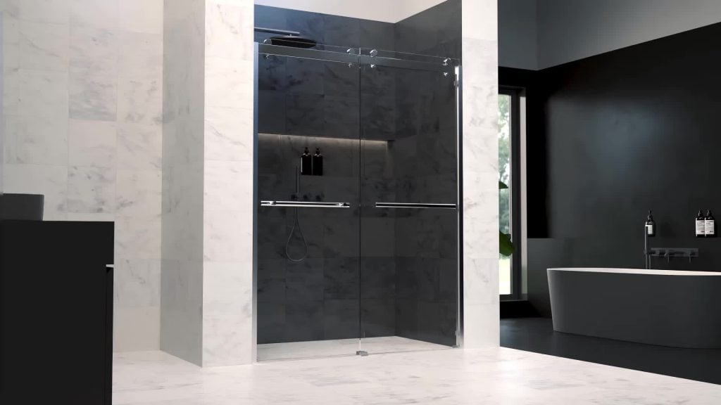 Interior 3D Visualization of Modern Bathroom with Realistic Furniture