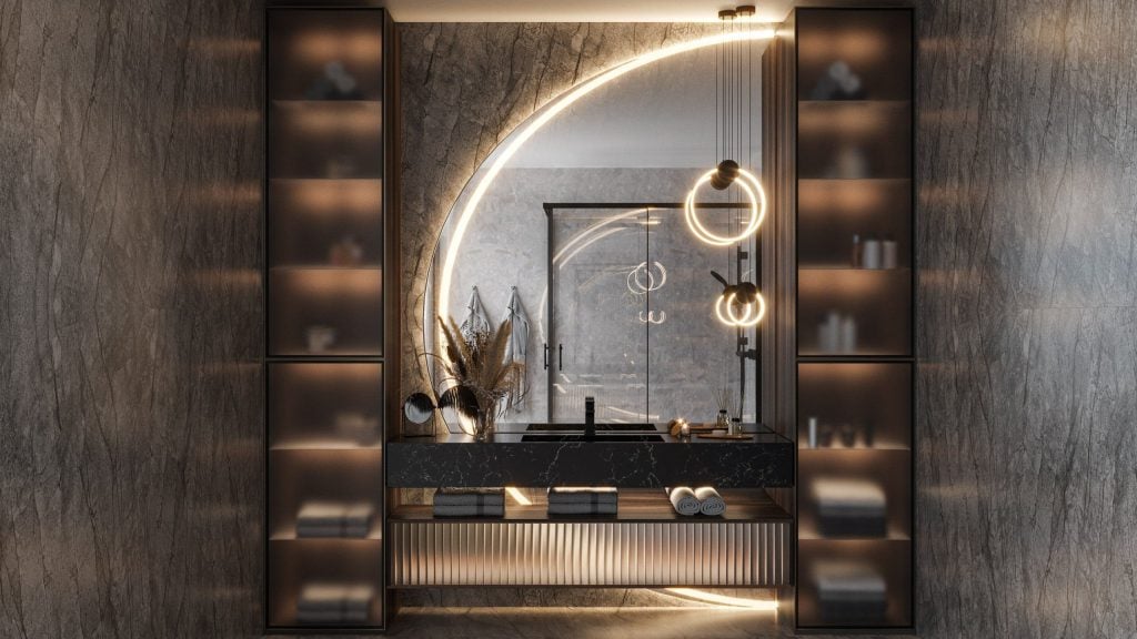 Photorealistic 3D Interior Rendering of Modern Bathroom