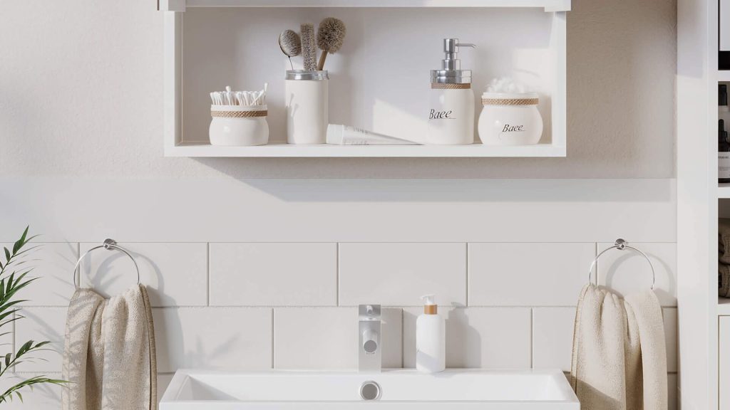 3D Interior Visualization of Bathroom Accessories
