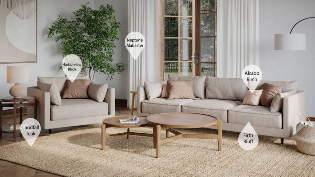 Interior Visualization of Modern Furniture Setup