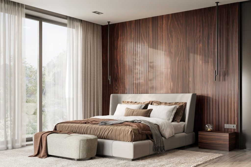 Photorealistic 3D Interior Rendering of Modern Bedroom