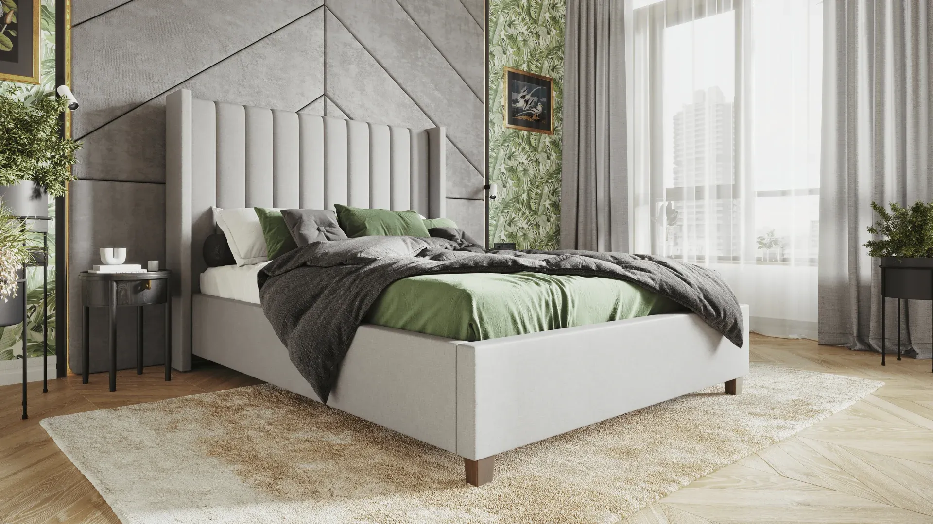 3D Lifestyle Rendering for a Bed in a Minimal Bedroom Interior