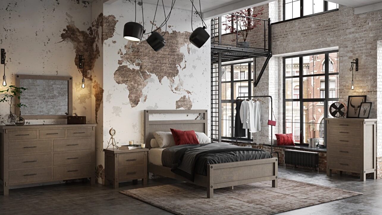Lifestyle Bedroom Product Rendering for Wroxeter Furniture Co.