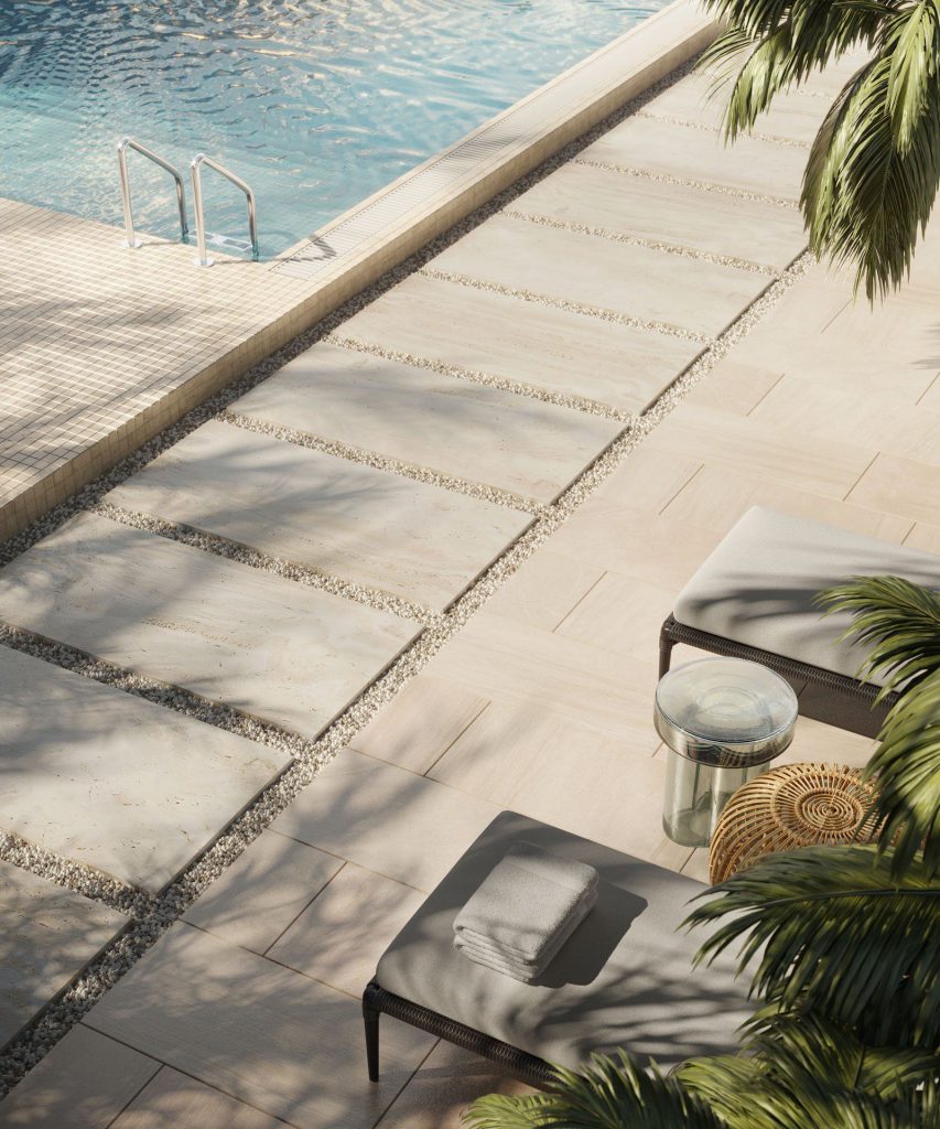 3D Lifestyle Visualization of Poolside Furniture