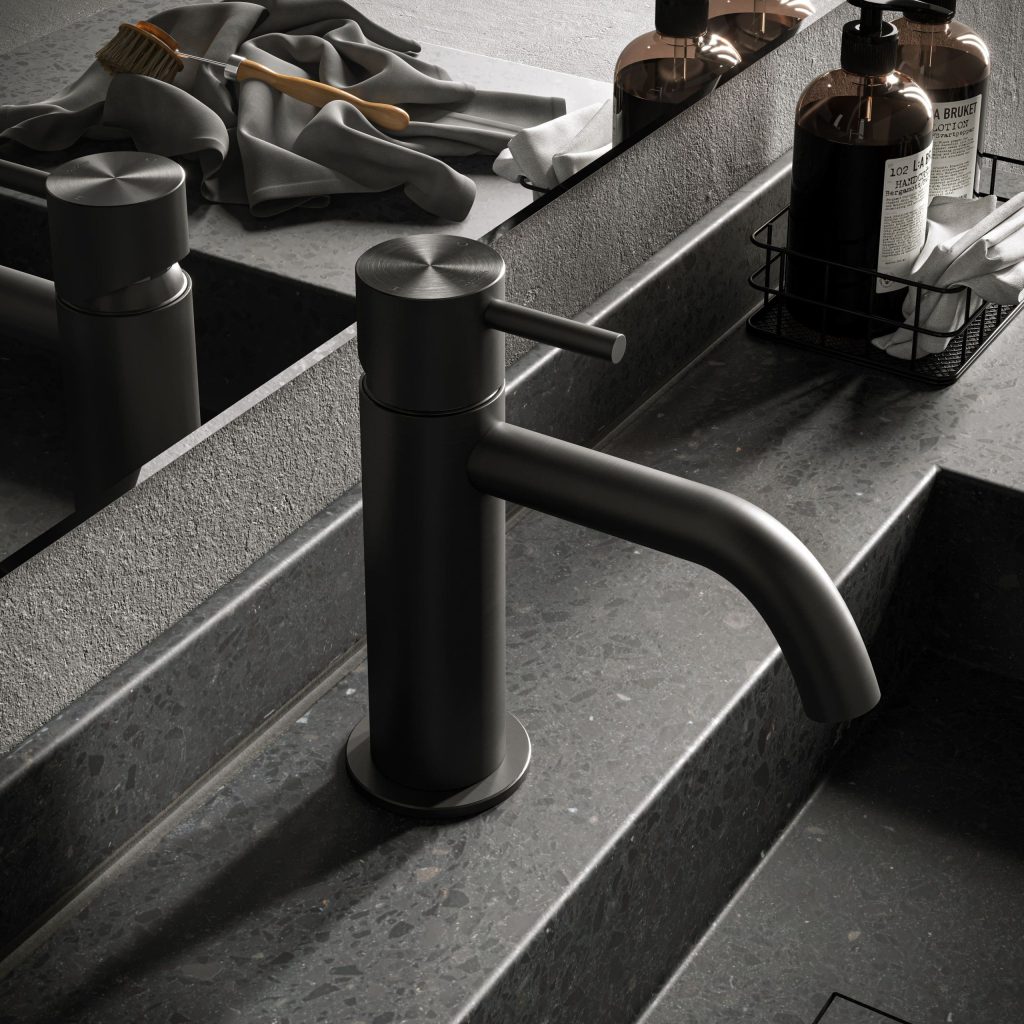 Photorealistic 3D Bathroom Faucet Rendering – High-Quality Visualization