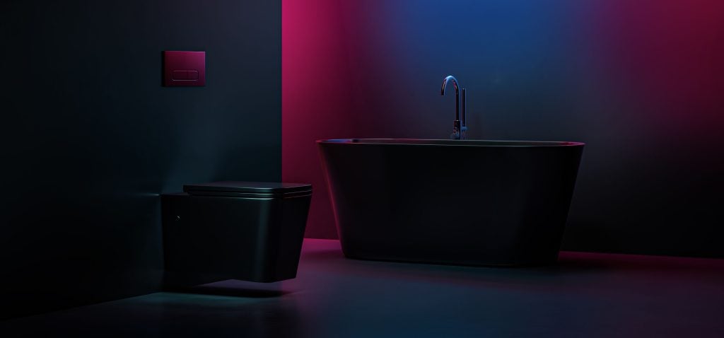 Black Sanitary Ware Set CGI