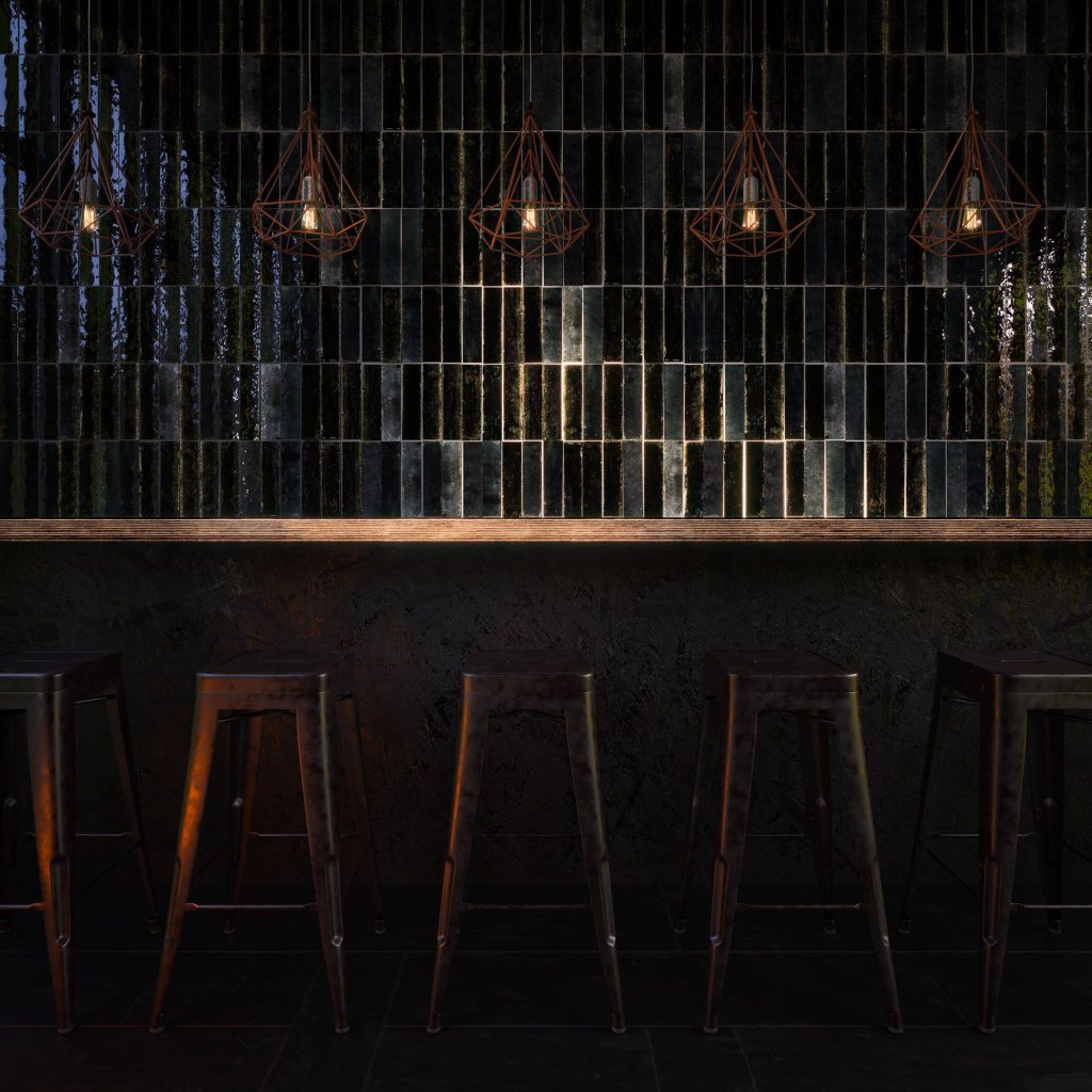 3D Interior Visualization of trendy Bar Stools