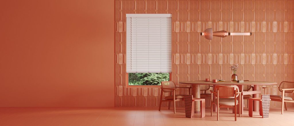 3D Interior Visualization of trendy Dining Room with Custom fittings Rendering